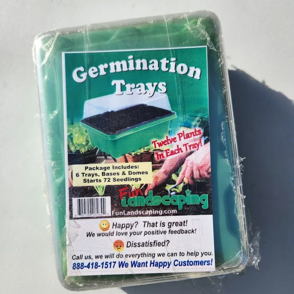 NEW 6 Pack Germination Tray Garden Supplies Gardening Plant Starter Trays 12 Pla